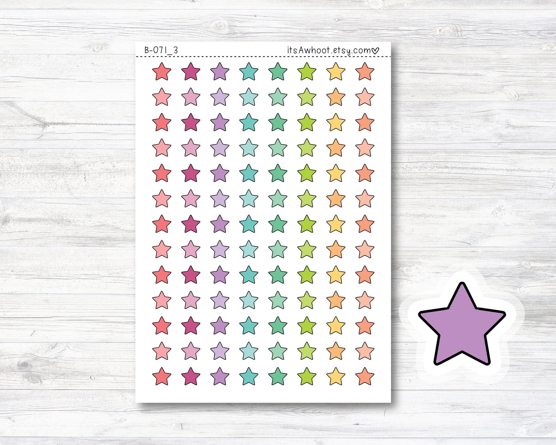 Star Doodle Stickers (B071_3)