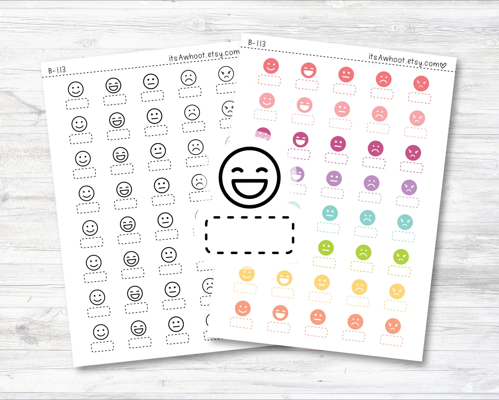 Mood Tracker Planner Stickers (B113)