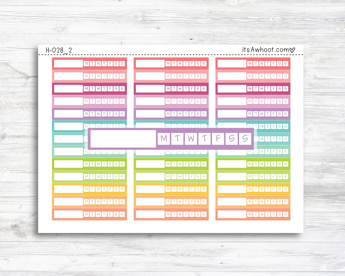 Fillable Habit Tracker - 2" (H028_2)