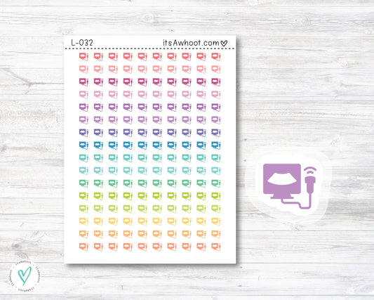 Ultrasound Stickers - Mini .25" Tall - SMALL DECO SHEET (L032)