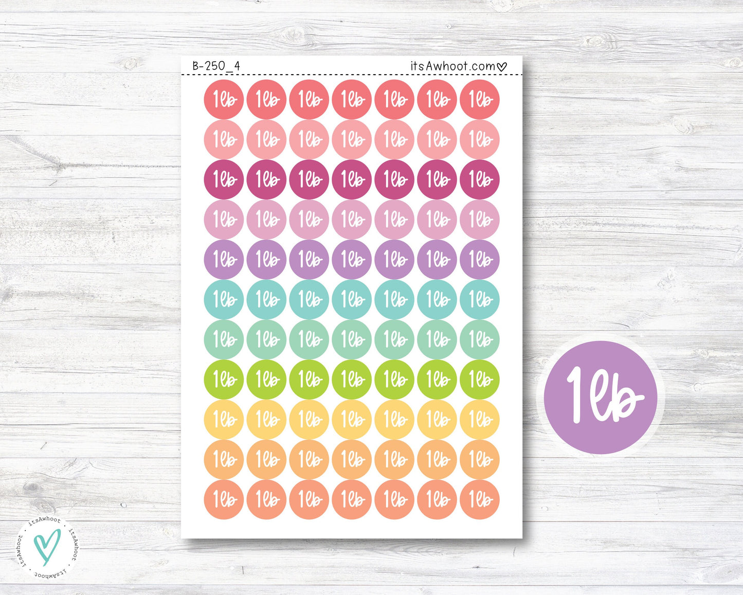 1 lb Weight Loss Tracker Planner Stickers, 1 Lb. Lost Stickers, Pounds Lost Stickers (B250_4)