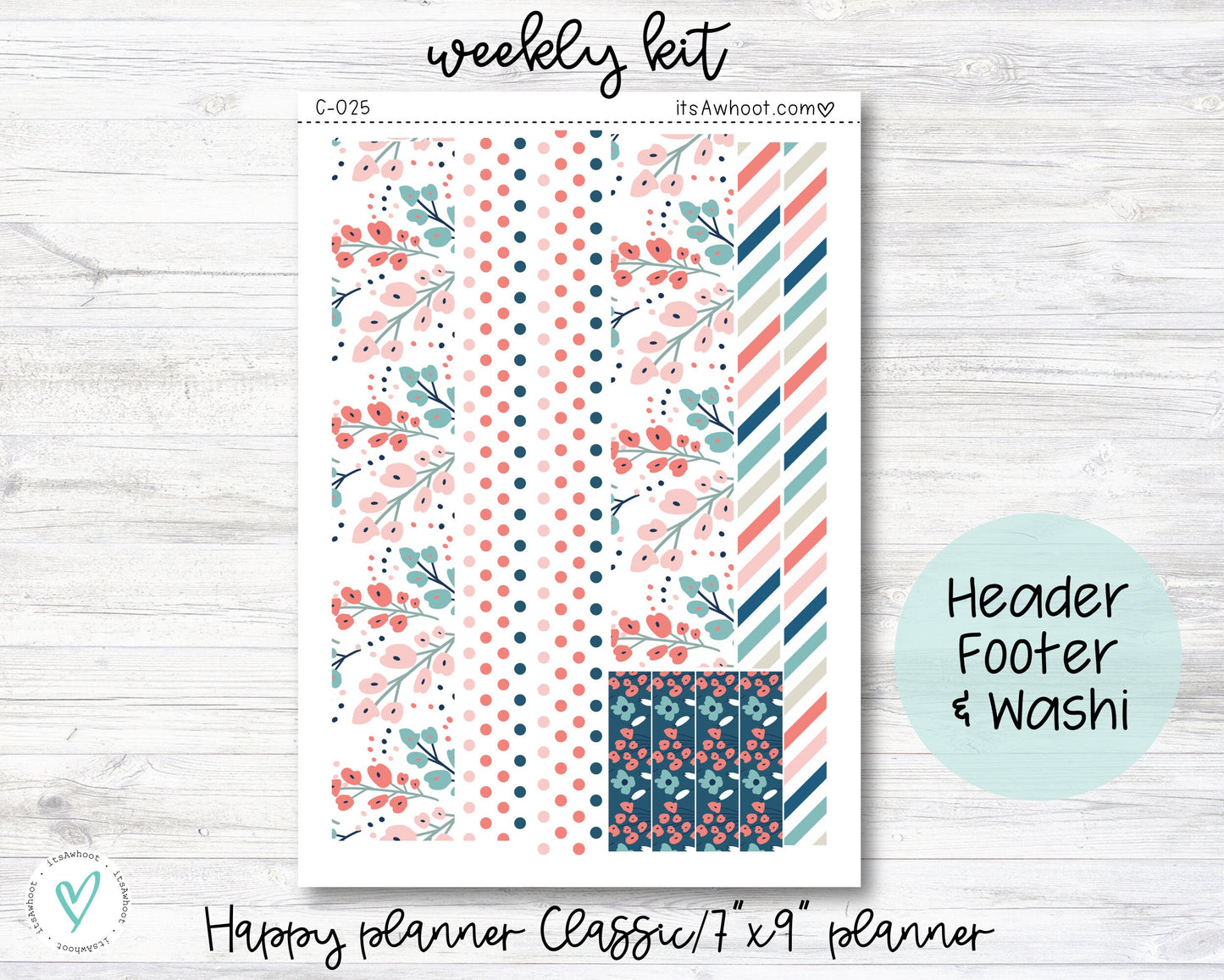 WEEKLY Kit Planner Stickers - I Found You - Happy Planner CLASSIC - Vertical/7x9" Planner (C025)
